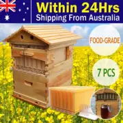 Wooden Beekeeping Beehive House +7 Upgraded Auto Honey Bee comb Hive Frame Auto
