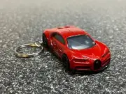 Bugatti Chiron Red Keychain Hot Wheels Matchbox