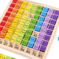 在飛比找蝦皮購物優惠-【O.E.C】蒙特梭利兒童益智木製數學玩具9x9乘法訓練教具