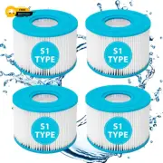 4 Pack Type S1 Spa Filters for All Intex PureSpa 28429E, 28403E, 28407E,...