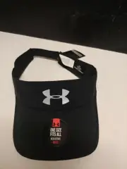 NEW UNDER ARMOUR Mens Shadow 3.0 Adjustable/OSFA Visor-Black/Reflective Silver
