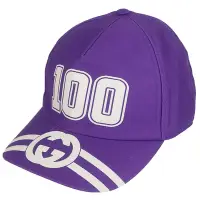 在飛比找Yahoo奇摩購物中心優惠-GUCCI 紫色100周年限定棒球帽-M