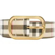 burberry Vintage Check Belt in Vintage Check/Gold at Nordstrom, Size Small