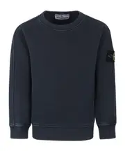Stone Island Junior Logo Patch Crewneck Sweatshirt 8Y,14Y,10Y blue