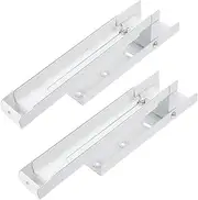 COLLBATH 2pcs Adjustable Microwave Oven Wall Mounted Bracket Set Space Saving Stainless Steel Kitchen Shelf for Spaces Load for Home Use