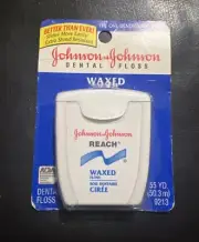 Johnson & Johnson Reach Dental Floss Vtg 1998 NEW In Pk Fluoride 55 Yd