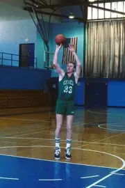 Larry Bird Boston Celtics shoots during a Boston Celtics open prac- Old Photo 5