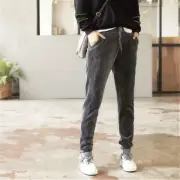 Women Velvet Jogger Pants Trousers Tracksuit Bottoms Casual Sport Black Grey New