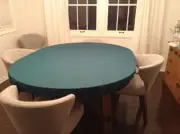 Felt Poker Table cover for round 72" Lifetime folding table -- fs
