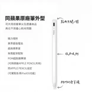 【Penoval】AX iPad觸控筆+eiP Magnetix磁吸鍵盤組(適用iPad10/Air4&5/Pro11 iPad鍵盤 巧控鍵盤 星砂白)