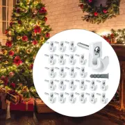 24 Pieces Shelf Bracket Christmas Light Hanging Hook Down Wall Screws Wire Clip