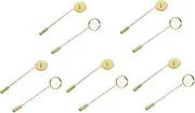 [KONTONTY] 10pcs Brooch Holder Photo Jewelry Women Tie Trinket Tray DIY Photo Charms Trays Blank Breastpin Trays Round Tray Lapel Pin Stick Alloy Brooch Pin Sticks Breastpin Stick Silver Man
