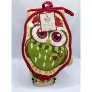 Holiday Time Owl Christmas Potholder & Oven Mitt Set NWT