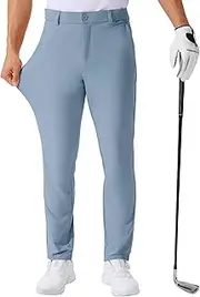 [QPNGRP] Men's Golf Pants 30"/32"/34" Inseam Lightweight Stretch Work Dress Pants