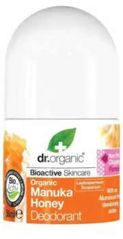 Dr Organic Roll-On Deodorant Organic Manuka Honey 50ml