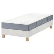 LYNGÖR divan bed, Vesteröy firm/light blue white, Single