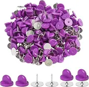 Heliltd 400pcs PVC Rubber Pin Backs Butterfly Clutch for Uniform Badges - Backing Holder Clasp Lapel Enamel Pins (200 Sets)