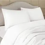 QUEEN DUVET COVER 白色酒店床上用品套裝適用於 HOTELDUVET COVER 合身床單 100% 棉