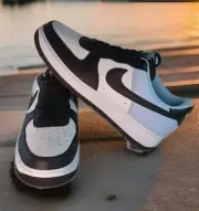 Nike Air Force #1 Leather Glacier Blue Black White Mens 14 LCC, DV-3892-900 New