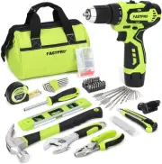 FASTPRO 175-Piece 12V Cordless Drill Set, Driver and Home Tool Green