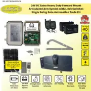 Articulated Arms Single Driveway Gate Motor Solar Powered Trade Kit