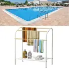 Pool Side Towel Rack Towel Dryer Stand Swimming Bath Shower Caddy Rack AU