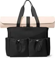 KALIDI Yoga Mat Bag Gym Bag for Women Tote with Pockets, Workout Bag Handbag with Zipper for Travel Sport Pilates Work Commute