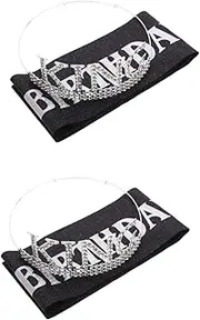 [SHERCHPRY] Men's Birthday Suit Crown Shoulder Strap Birthday Sash and Tiara for Men Birthday Accessories for Men Birthday Sash for Men Plastic