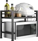 Microwave Shelf, Kitchen Shelf Expandable Microwave Oven Rack, Adjustable Width