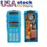 Blue Repair Housing Case For HT1250 Full-keypad W/H Speaker LCD Display Radio