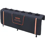 Tailgate Bike Pad, 62" Truck Tailgate Pad Carry 6 Mountain Bikes, Upgraded Grooves Tailgate Protection Pad with Reflective Strips and Tool Pockets, with Camera Opening for Most Pickup