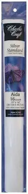 DMC TC8636-6750 Silver Label Aida 16 Count 15"X18" Soft Tube-White (3Pk)