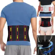 Heavy Duty Weight Lift Lumbar Lower Waist Back Support Belt Brace Suspender Work