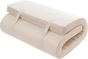 fuwawa Single Mattress, High Resilience, Extra Thick, 3.9 inches (10 cm), Body Pressure Dispersion, Antibacterial, Deodorizing, Mat Under Futon, Folding Mattress, Breathable, Stores in Compound