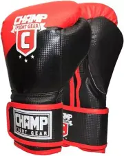 Champ Boxing MMA Kickboxing Training Sparring Punching Bag Gloves Black 16 oz