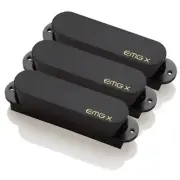 EMG SLVX Set Active SSS Single Coil Guitar Pickup Set w/ Install Kit, Black