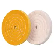 Polishing Wheel for Bench Grinder Buffing Wheel 8 Inch White (70 Ply) & Yellow (