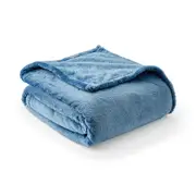 Plush Blanket - Single Bed, Blue