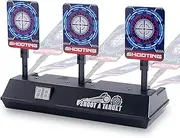 WALWAL Auto Reset Electronic Scoring Shooting Target with a Net Compatible for Nerf Gun Toys(3 Targets)