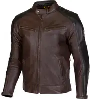 Merlin Chase II D3O Motorcycle Leather Jacket, black-brown, Size 40 for Men Black Brown