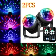 2PCS RGB LED Party Effect Disco Ball Light Stage Lighting with Remote Controller