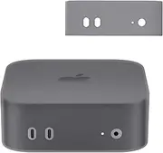 Case for Apple 2024 Mac Mini,NOUKAJU Silicone Material Protective Cover,Drop-Proof,Scratch-Proof,Shock-Proof,Dust-Proof,Protective Case for Mac Mini 2024(Clear-Black)