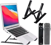 Adjustable Folding Cooling Laptop Stand Notebook Portable Tablet Holder Black