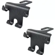 Carbon Fiber Look Car Phone Holder Seat Back Headrest Hooks Hanging Storage Bag (for: Audi)