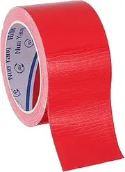 uxcell 2.4"x0.007" Bookbinding Tape, 22 Yard Cloth Bookbinding Repair Tape Book Binding Tape Self Adhesive for Repairing Old Books, Red