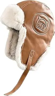 [Tadill] Trapper Hat Russian Ushanka Hat Ear Flaps Headwear Ear Protection Cap Warm Hat for Running Hiking Cycling Outdoor Skiing, Coffee