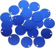 Toyvian 25Pcs Bright Color Round Aluminum Stamping Blanks for DIY Pet Id Tags Double Sided Engravable Discs for Dogs and Cats for Keychains and Creative Projects