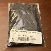 AMES WALKER 20-30mmHg KNEE HIGH DRESS BLACK COMPRESSION MENS SOCKS XL USA
