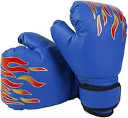 GANAZONO 1Pair Boxing Gloves Comfortable PU Sparring Gloves for Wrist Wraps Durable Thai Kickboxing Gear Present for Boys Fire