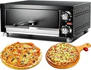 Electric Pizza Making Machine - Makes 12 Inch Pizzas in Minutes, Heats Up to 572°f - Countertop Electric Pizza Maker 1000w Toaster Oven for Home with Timer, Pizza Stone and Peel Included